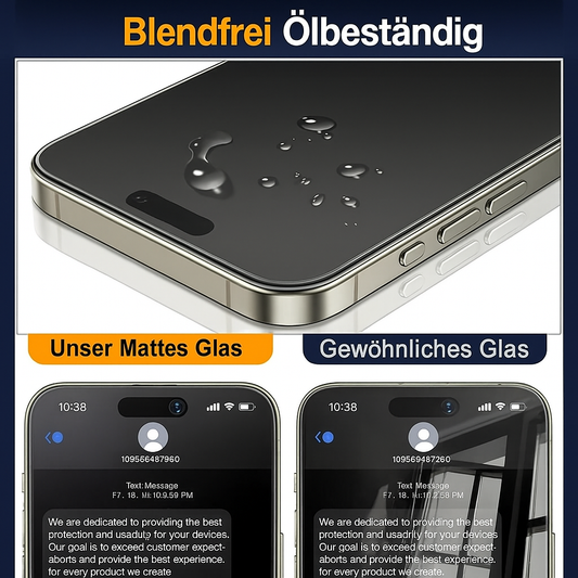 MatSee Shield – 3-er Set Sichtschutz-Displayschutzfolie für iPhone 13 – 17 Pro Max