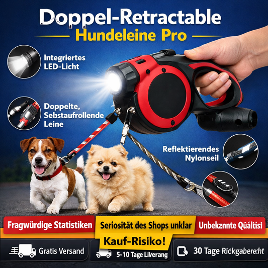 Doppel-Retractable Hundeleine Pro