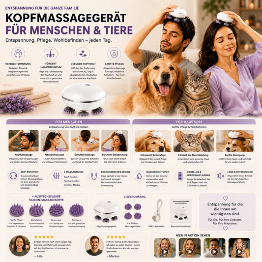 LUNALUXS Kopfmassager – Mehr Haare, weniger Stress