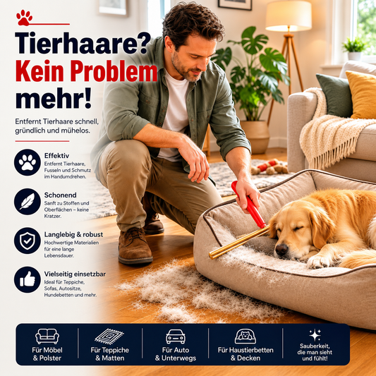 LUNALUXS™ TIERHAARENTFERNER PRO FÜR TEPPICHE, SOFAS & AUTOSITZE