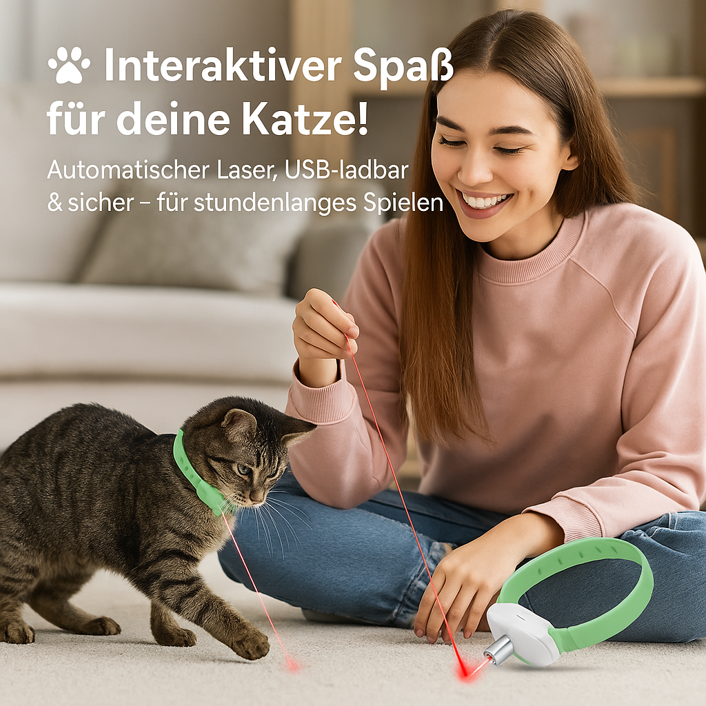 Lunalux Aurora Intelligentes Laser-Abenteuerhalsband für Katzen